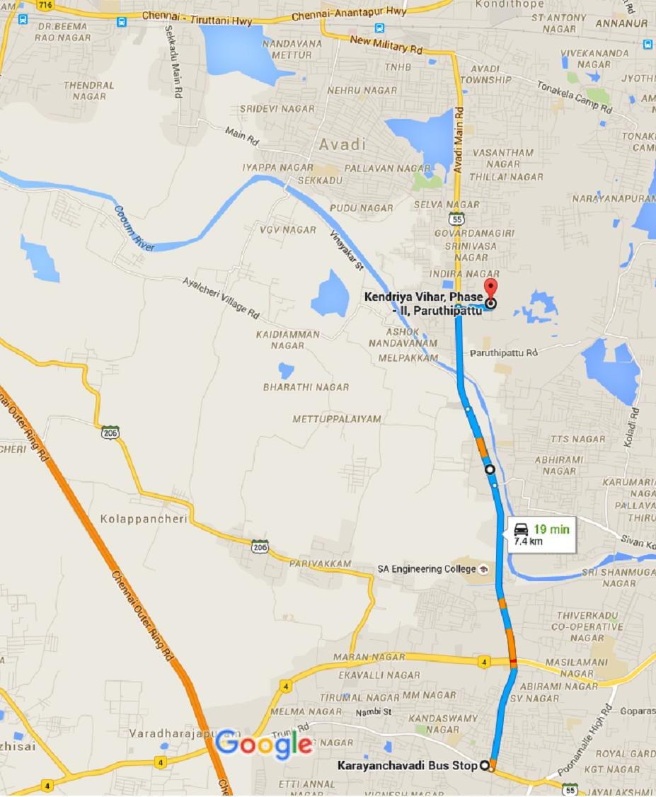 Chennai Avadi mapu