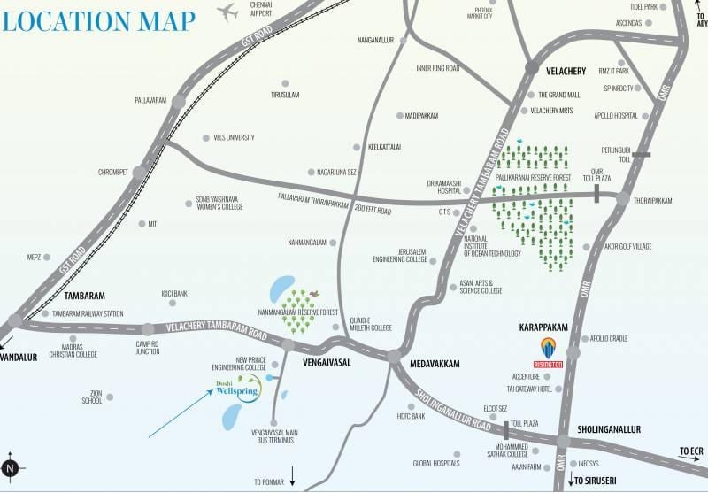 Medavakkam Chennai mapu