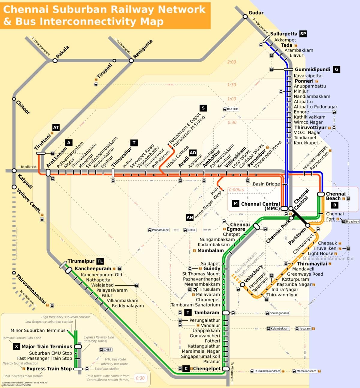 centrálne Chennai mapu