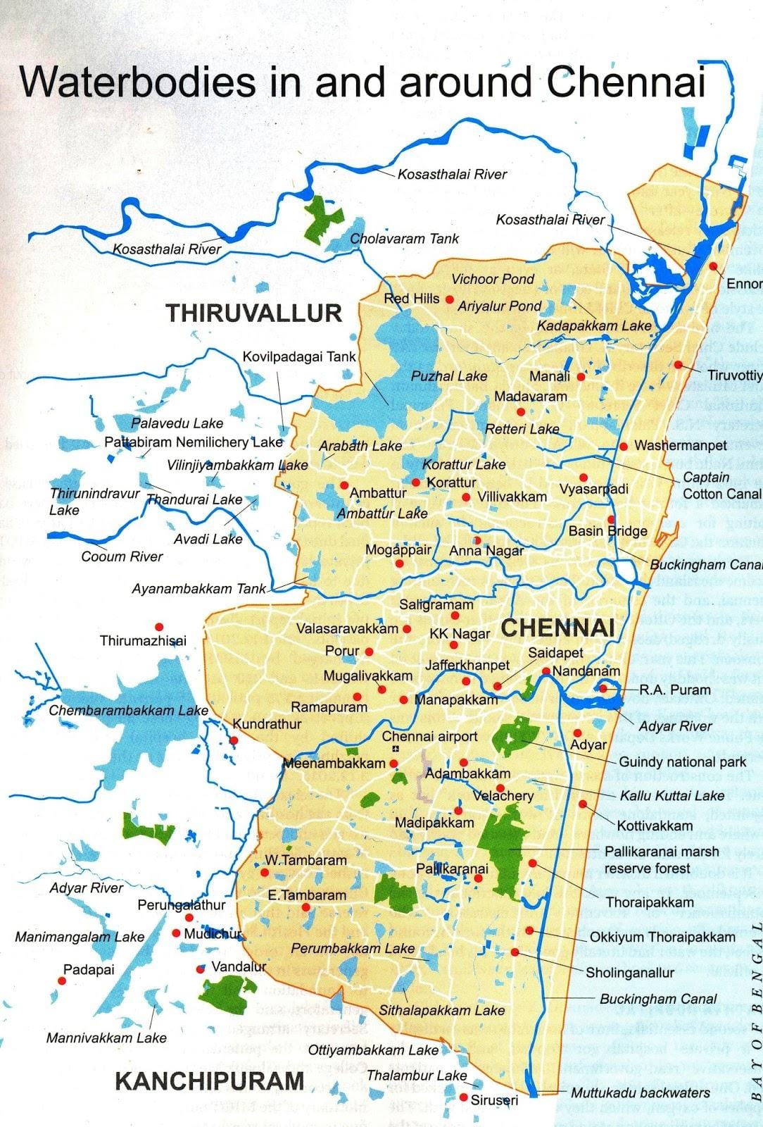Chennai vôd mapu