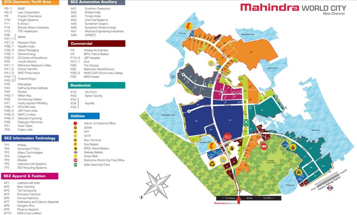 mapa Mahindra meste Chennai